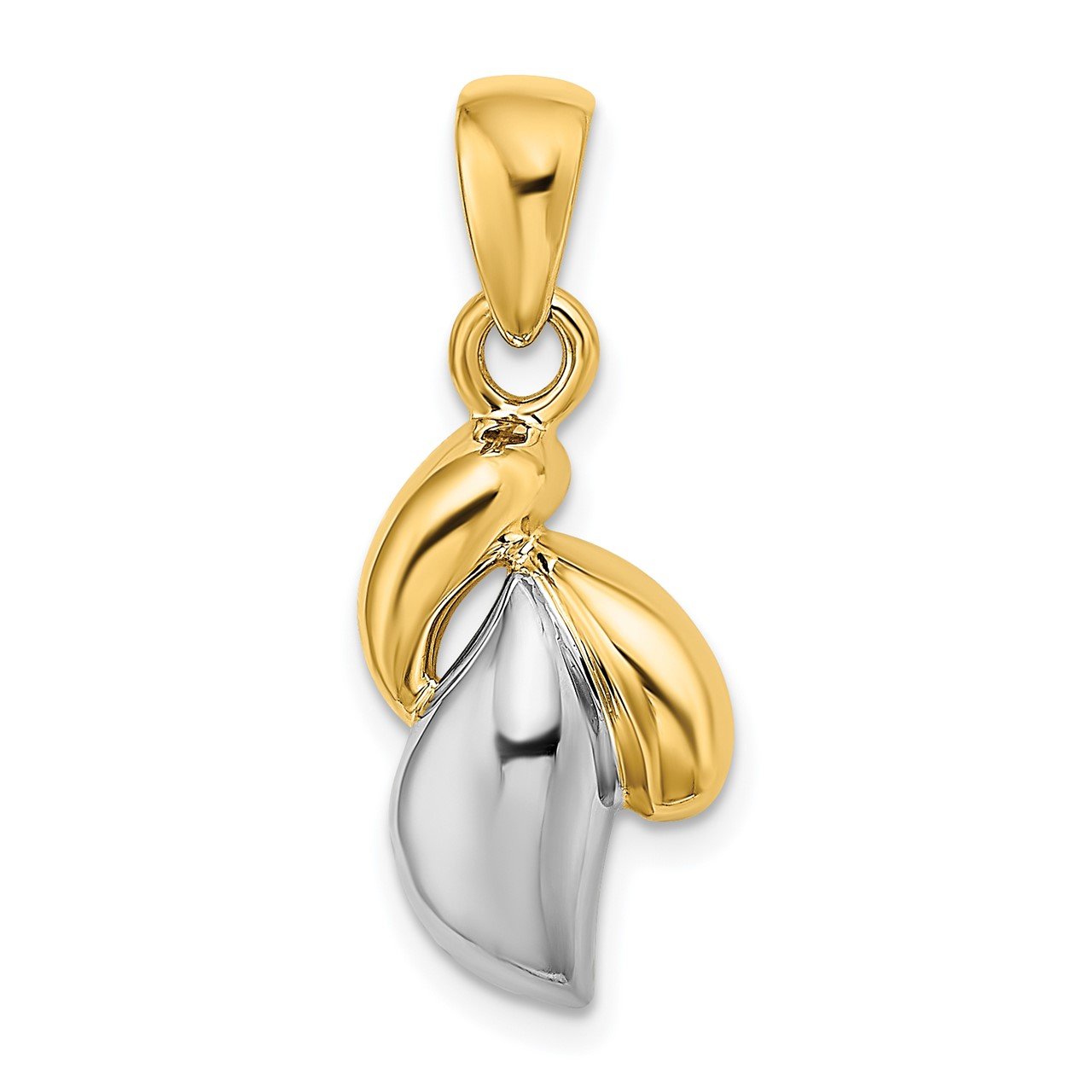 14k Two-Tone Polished Contemporary Pendant