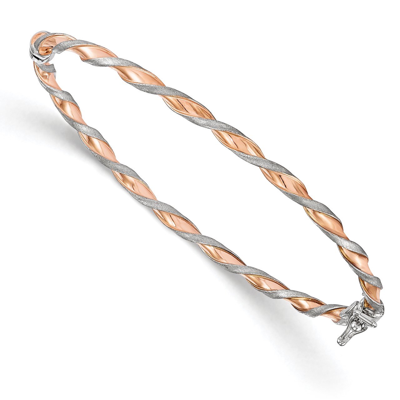 Leslie's 14K White Gold with Rose-tone Twisted Bangle