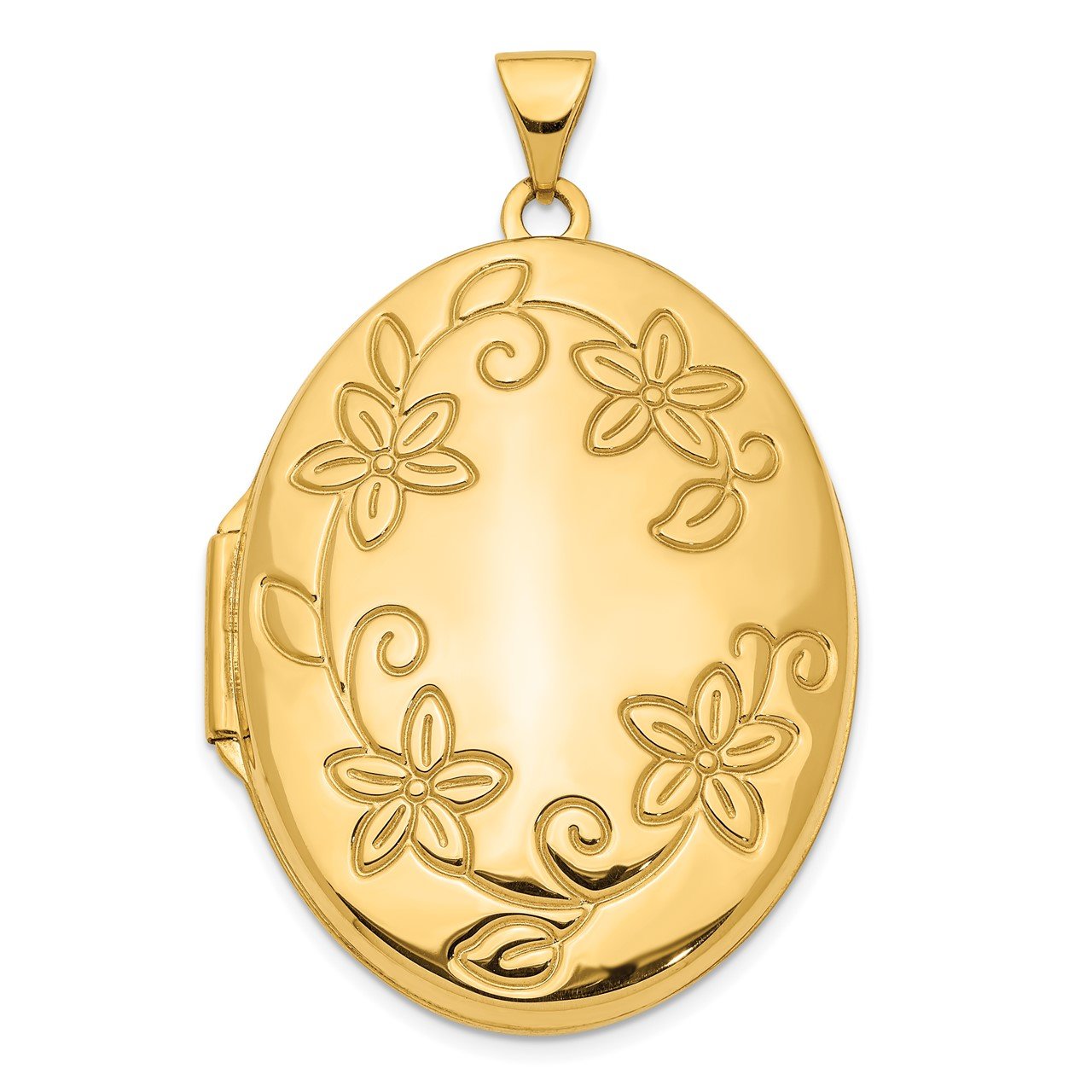 14K 33mm Oval Locket Pendant