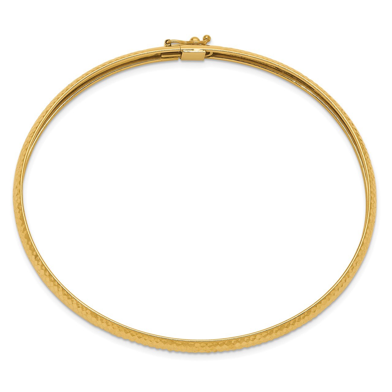 14k Textured Flexible Bangle-1