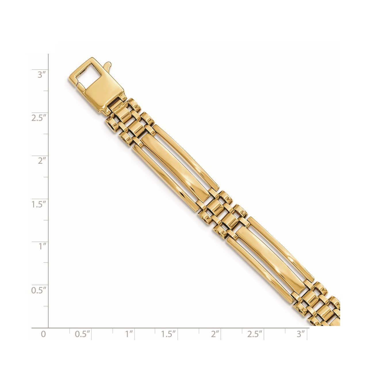 14k Men's Polished 8.5in Link Bracelet-1