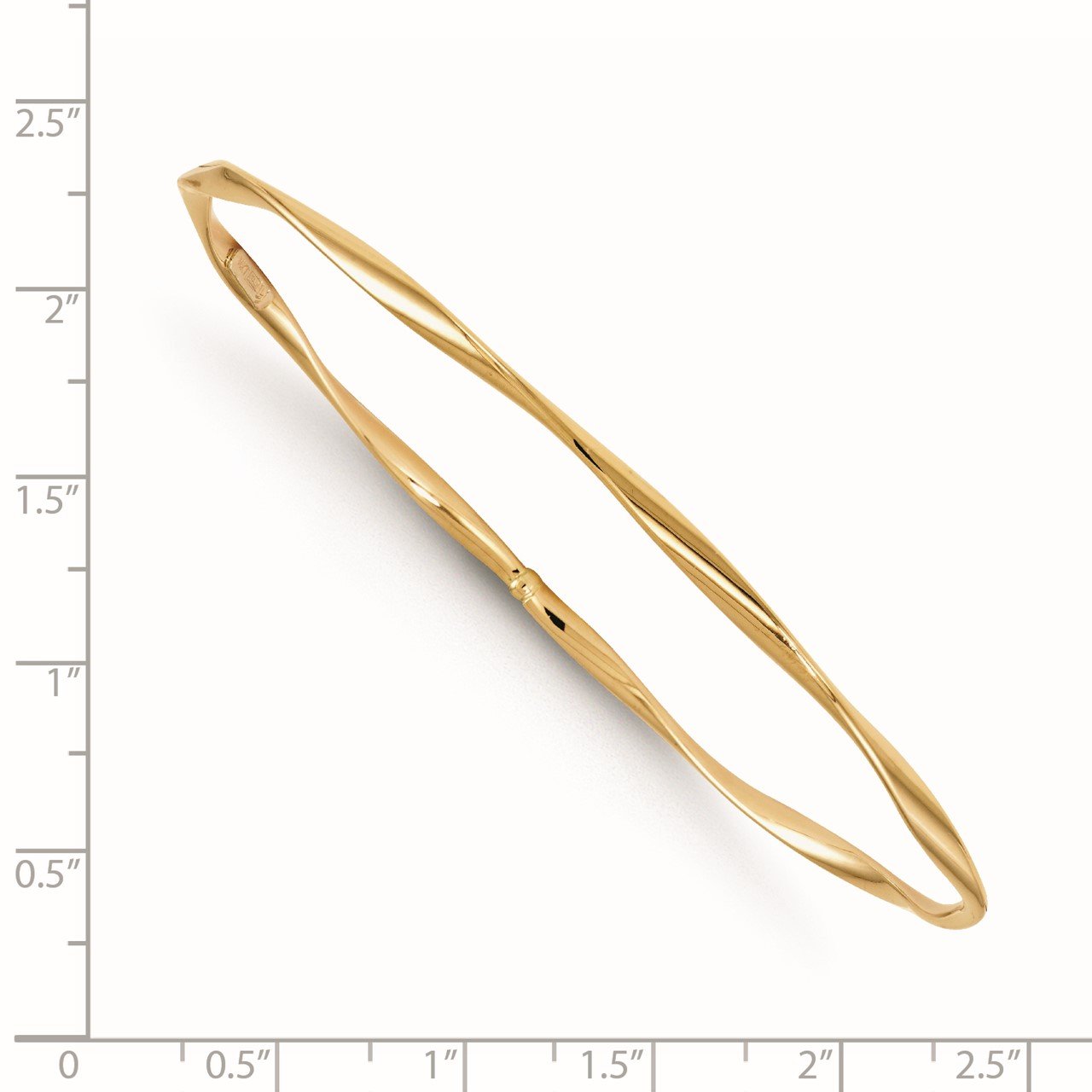 Leslie's 14K Polished Twisted Slip-on Bangle-2