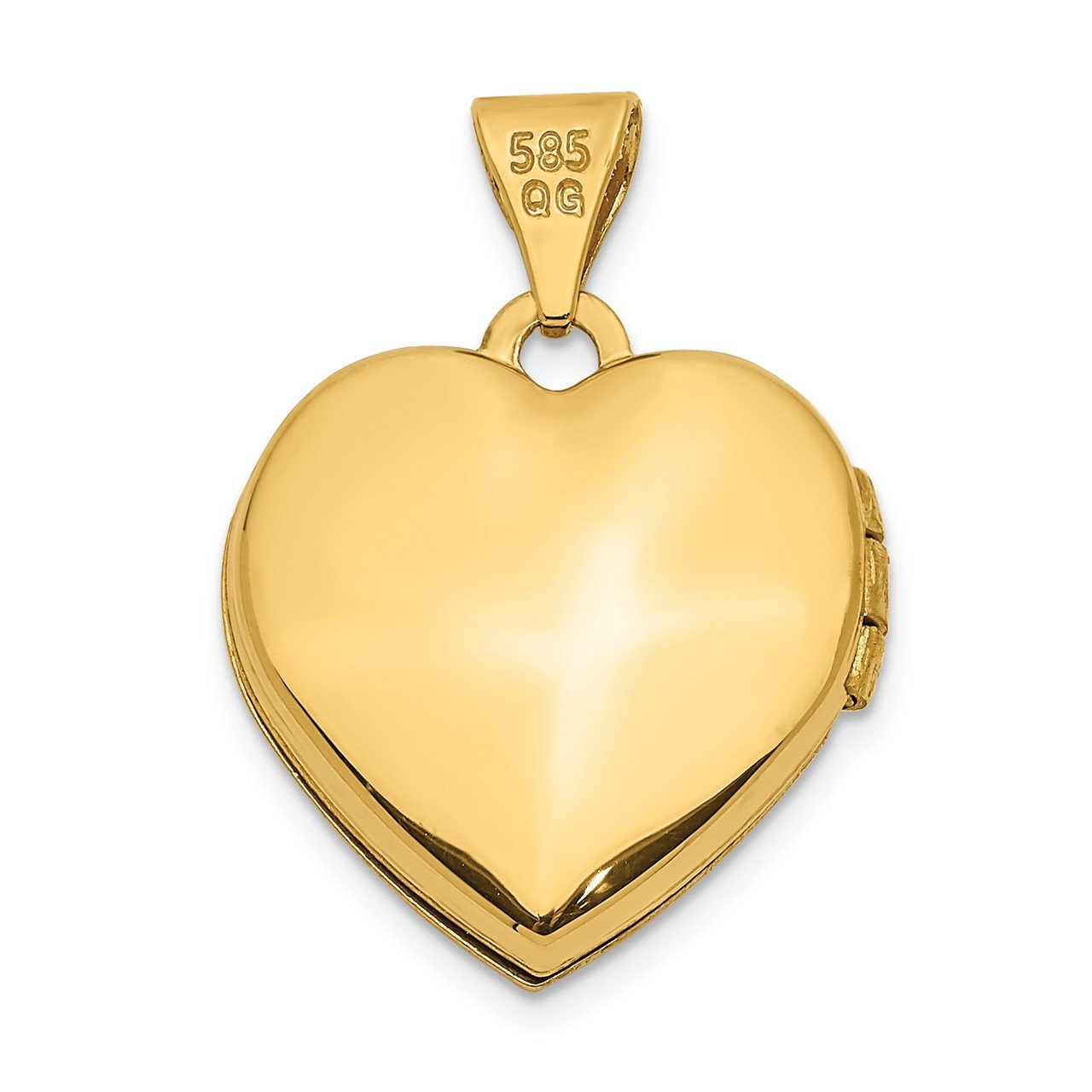 14k with Rhodium 15mm Heart Locket-2