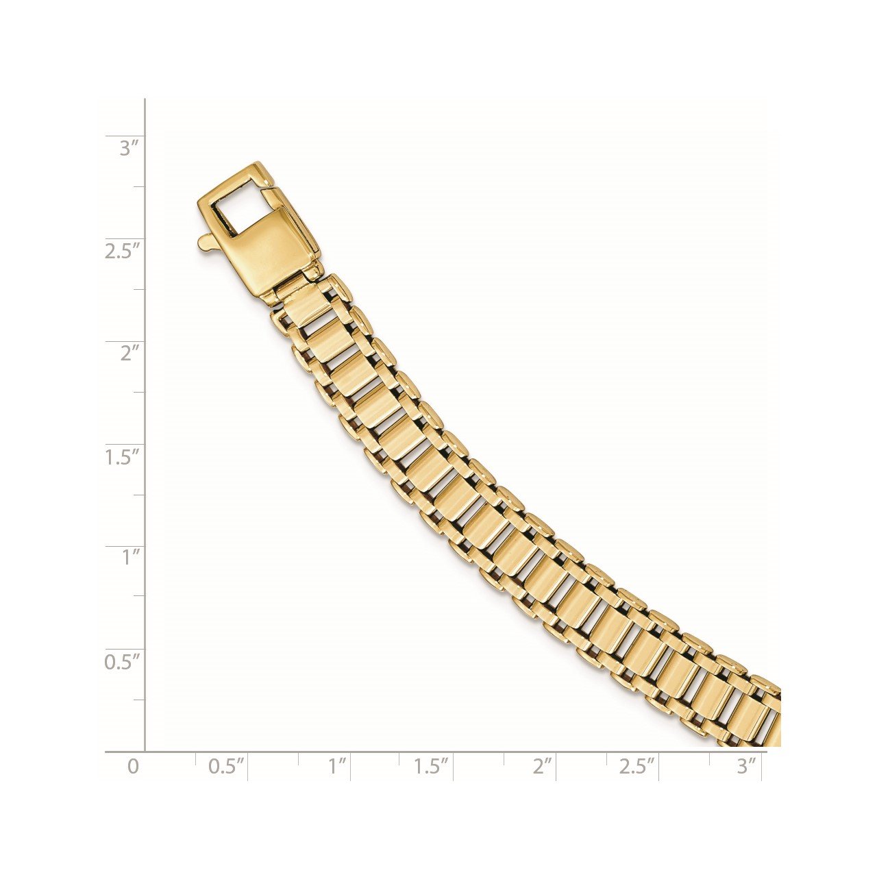 14k Men's Polished Link 8.5in Bracelet-1