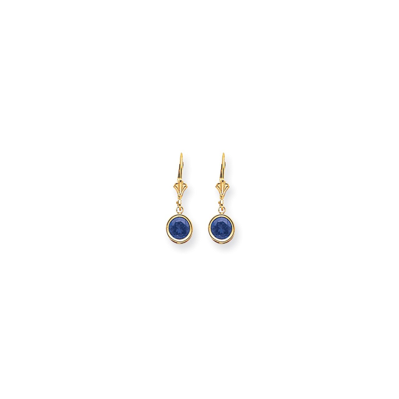 14k 6mm Tanzanite leverback earring