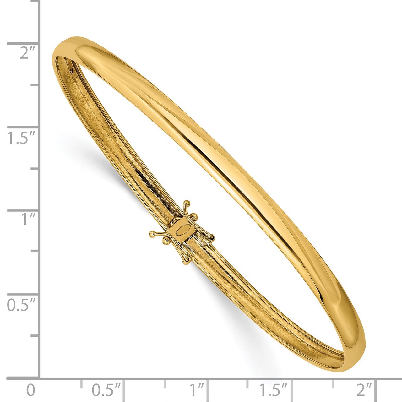 14K Yellow Gold Polished Flexible Bangle-2