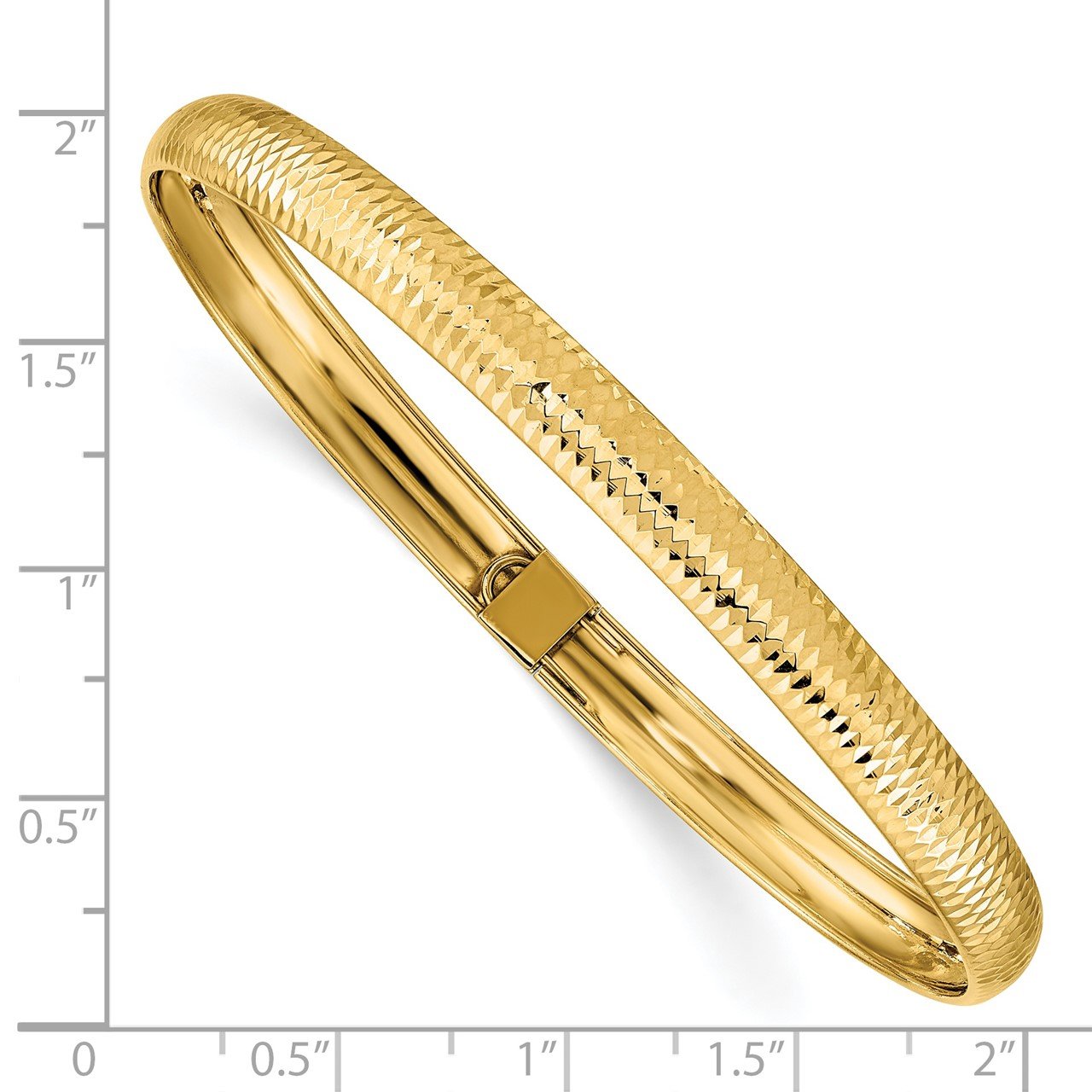 14k Textured Flexible Bangle-2