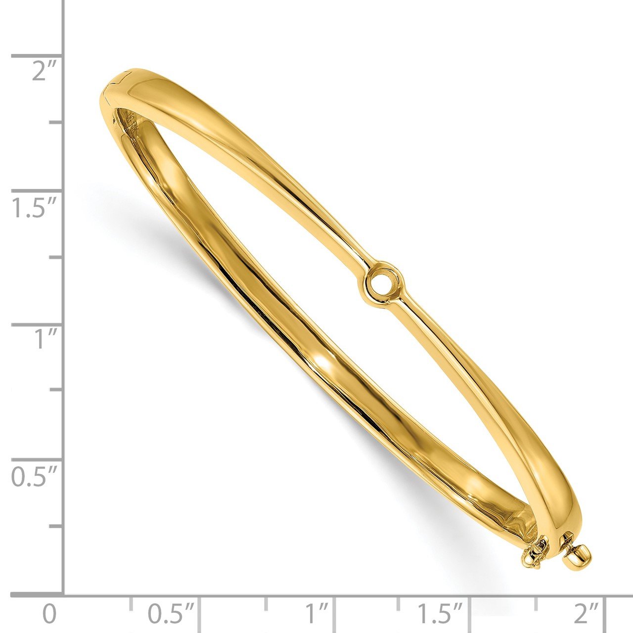 14k Hinged Bangle Bracelet Mounting-1