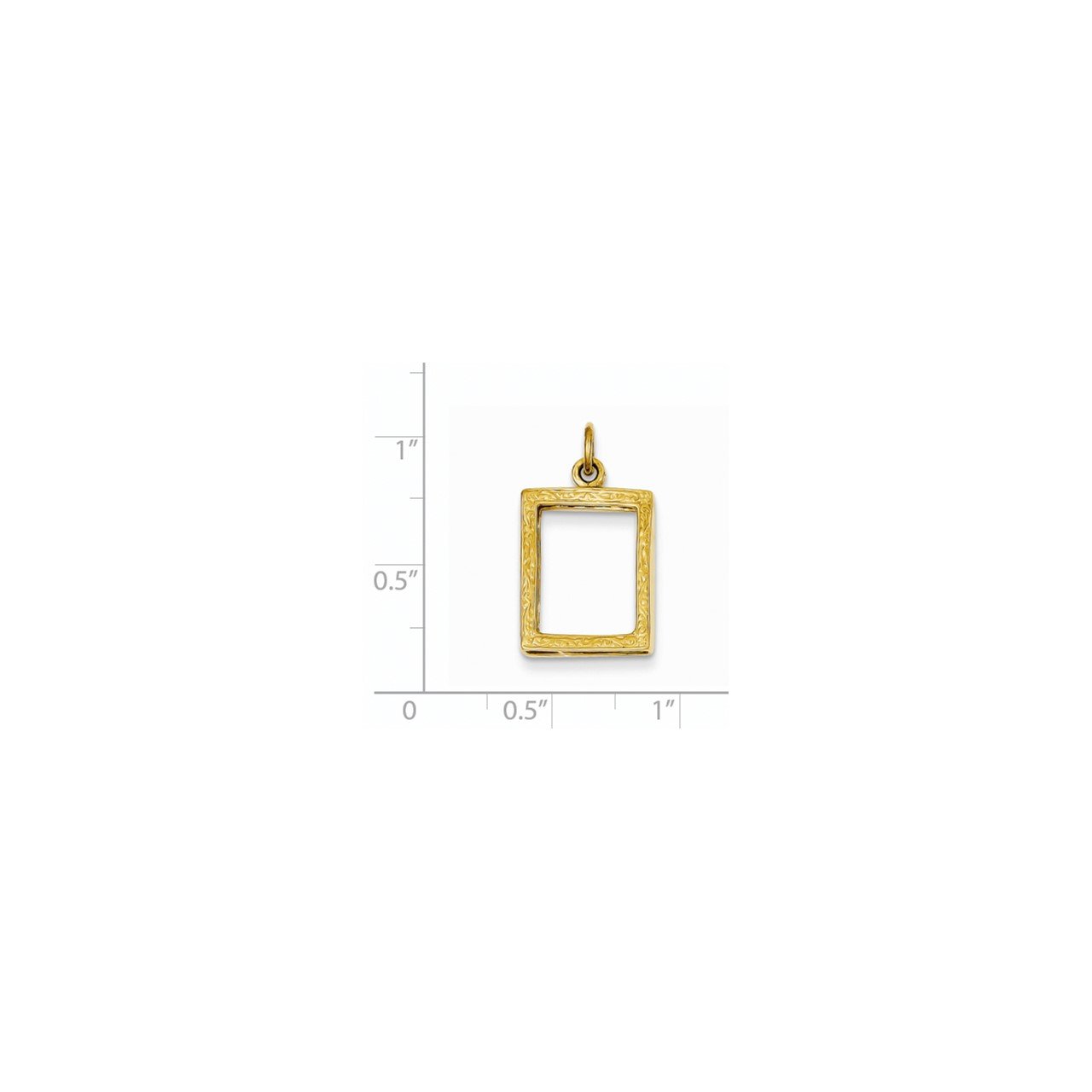 14k Small Picture Frame Pendant-1