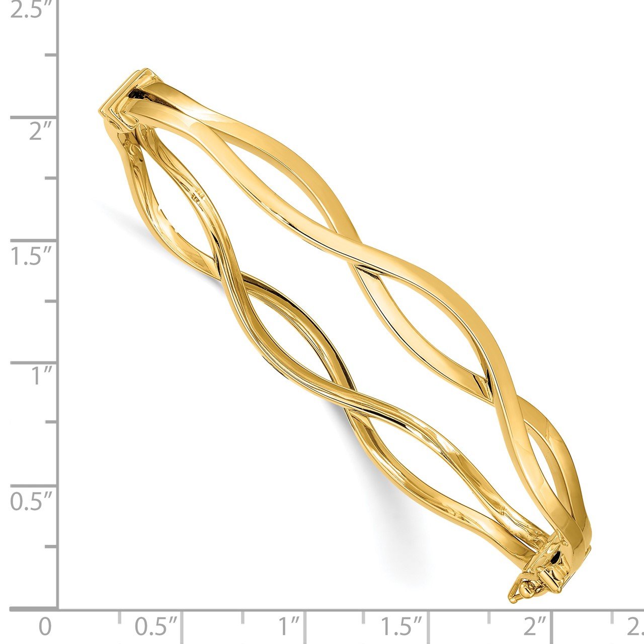 14K Yellow Gold Hinged Bangle-2