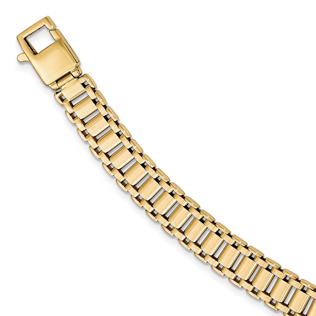 14k Men's Polished Link 8.5in Bracelet