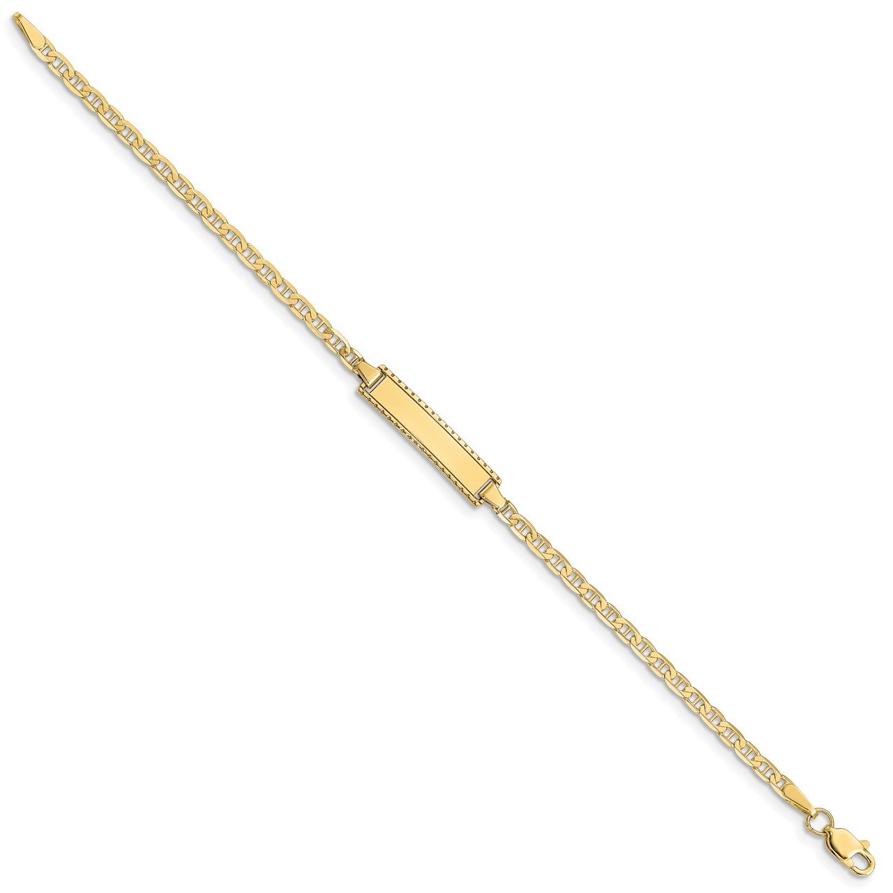 10k Flat Anchor Link ID Bracelet-1