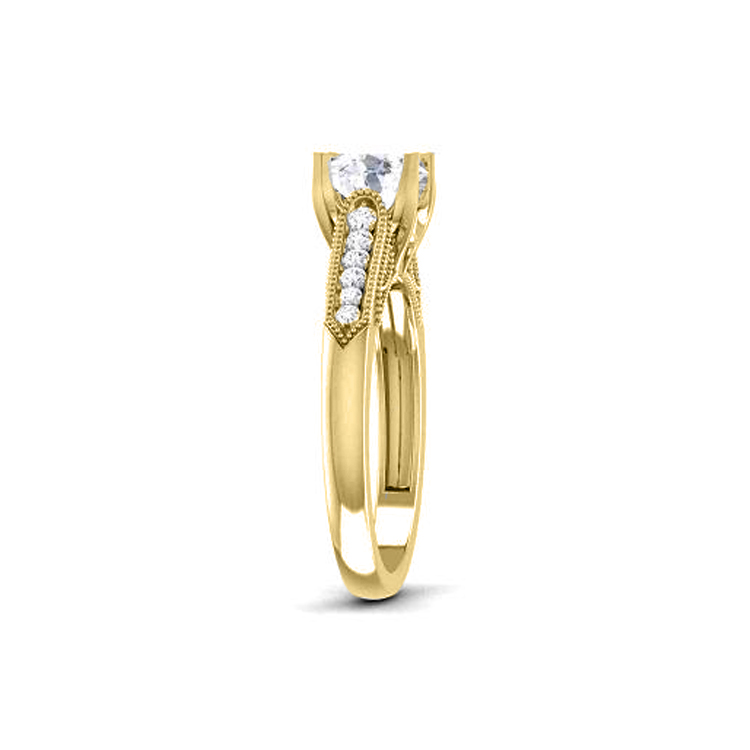 14K White Gold Diamond Engagement Ring-6