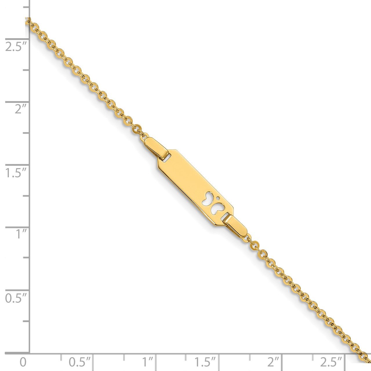 14K Children's Butterfly ID Bracelet-2