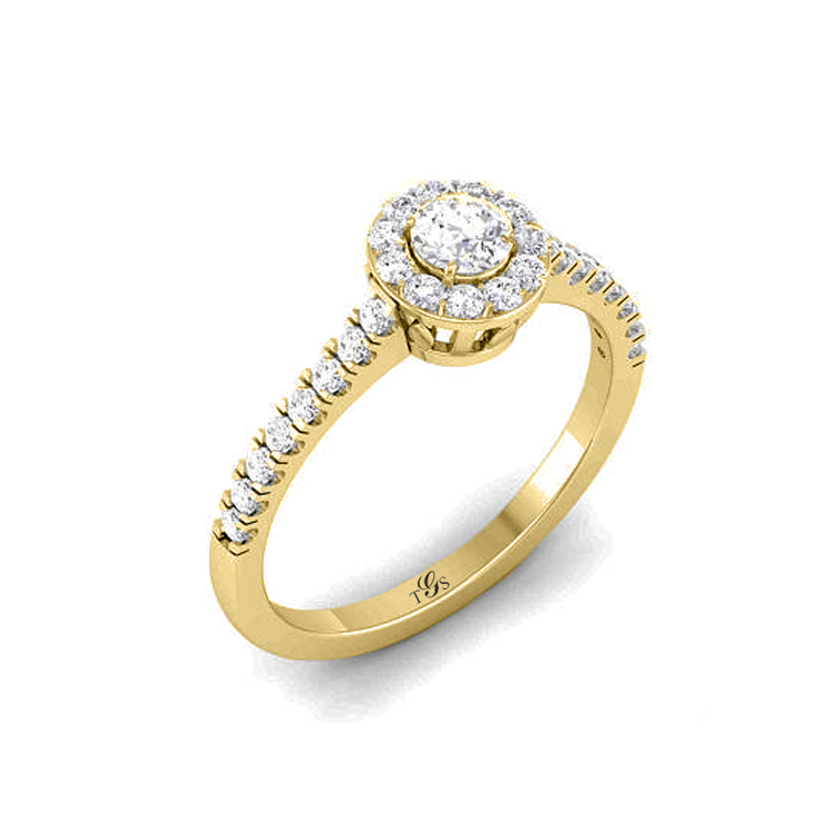 14K White Gold Diamond Engagement Ring-8