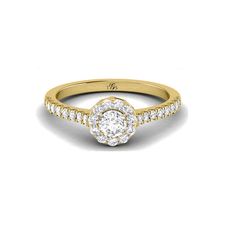 14K White Gold Diamond Engagement Ring-5