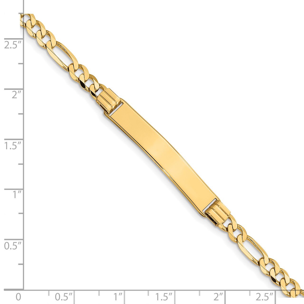 14k Figaro ID Bracelet-2