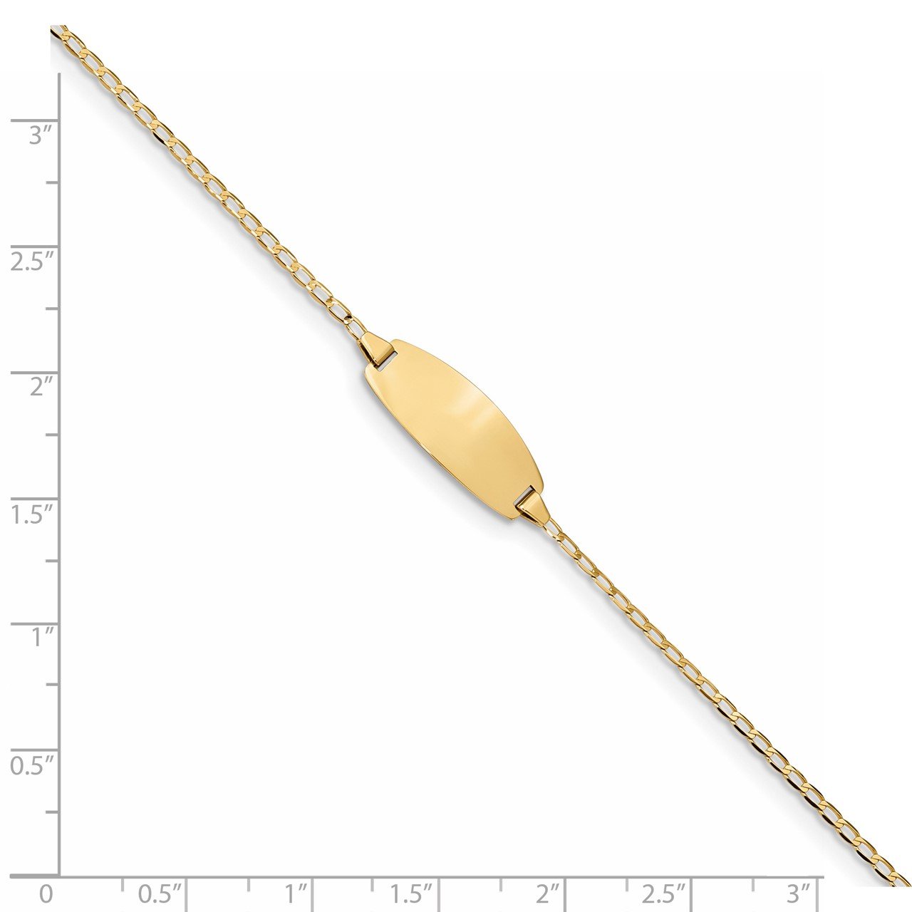 14k Oval Curb ID Bracelet-2