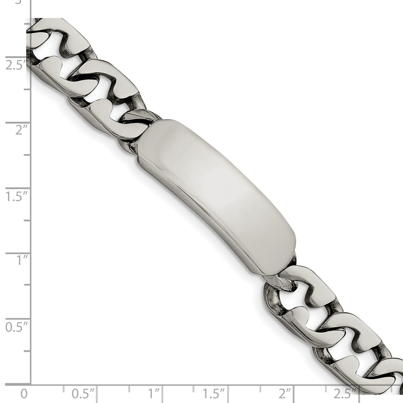 Stainless Steel Polished 8.5in ID Bracelet-4