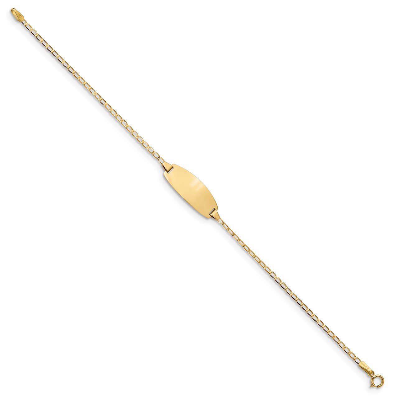 14k Oval Curb ID Bracelet-1