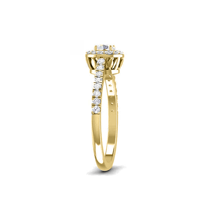 14K White Gold Diamond Engagement Ring-3