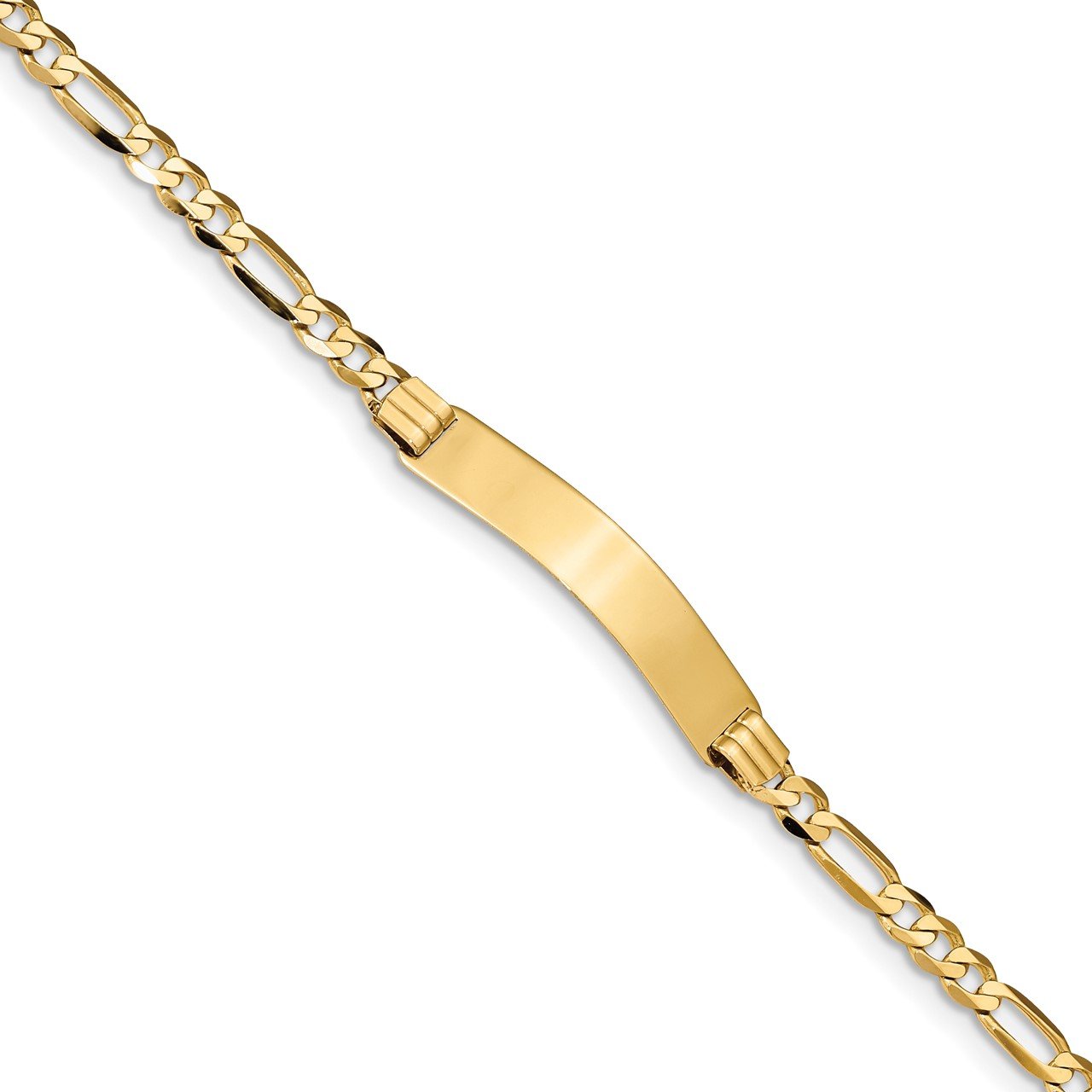14k Figaro ID Bracelet
