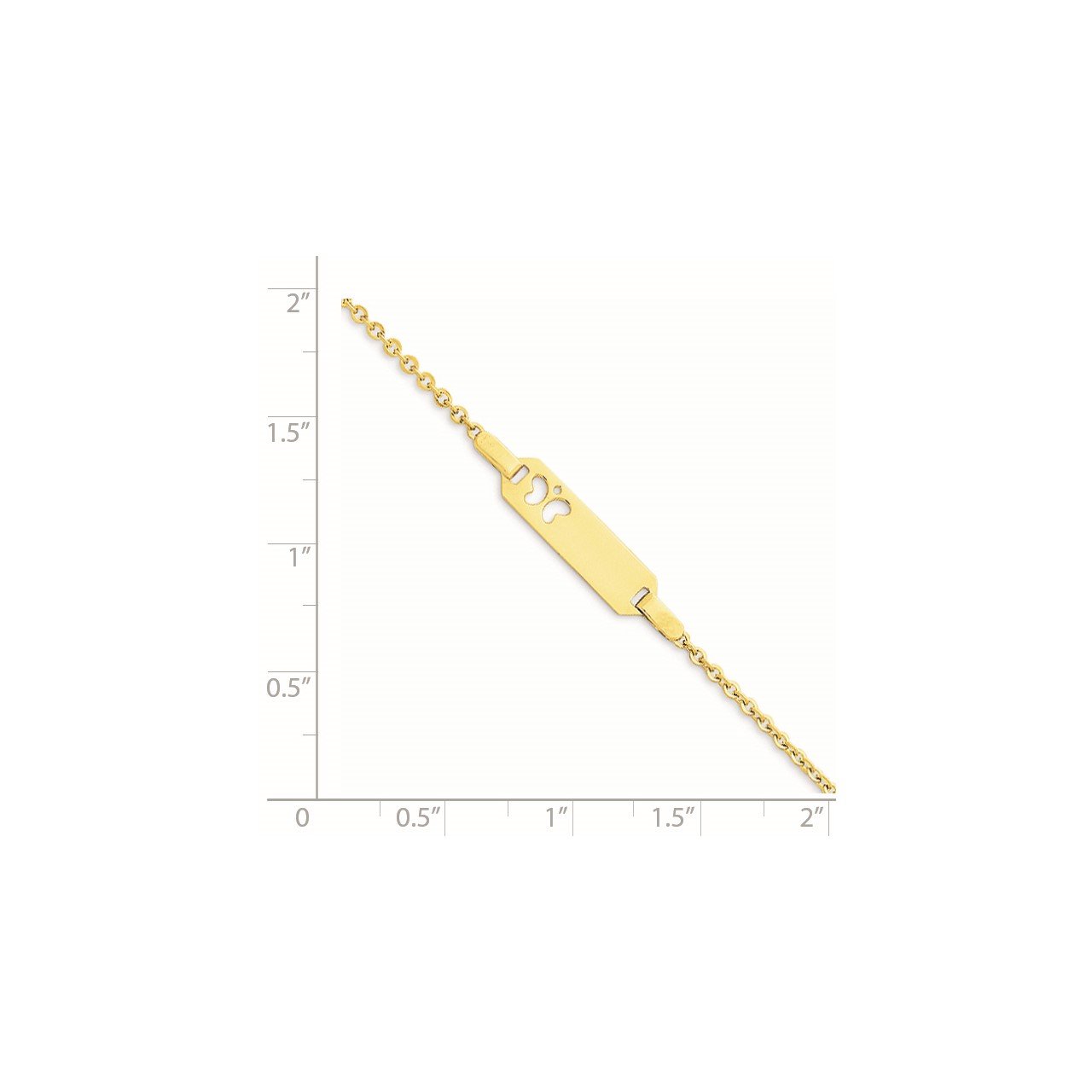 14K Children's Butterfly ID Bracelet-3