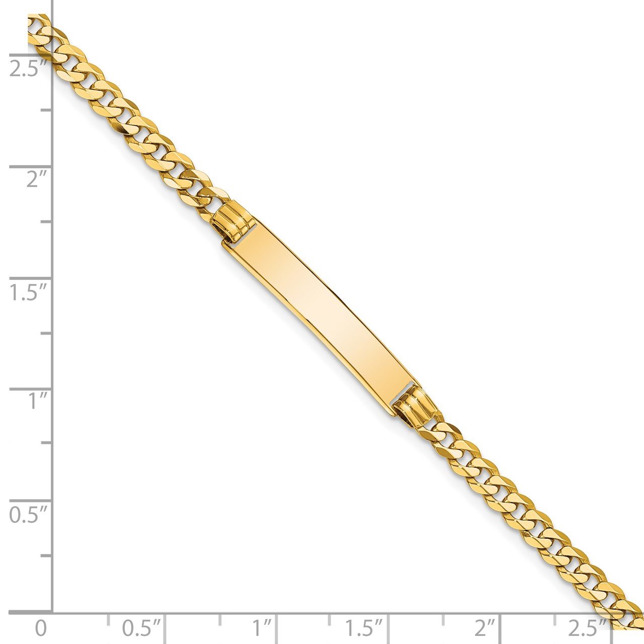 14K Curb Link ID Bracelet-2