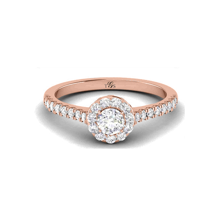 14K White Gold Diamond Engagement Ring-7