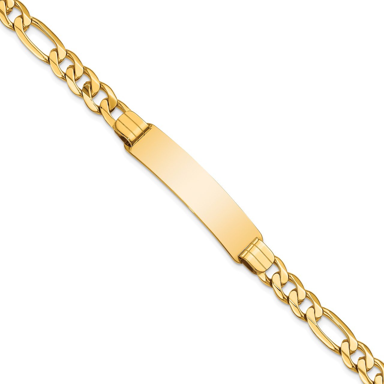 14k Figaro ID Bracelet | The Gold Store