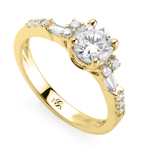 14K White Gold Natural Diamond Engagement Ring-2