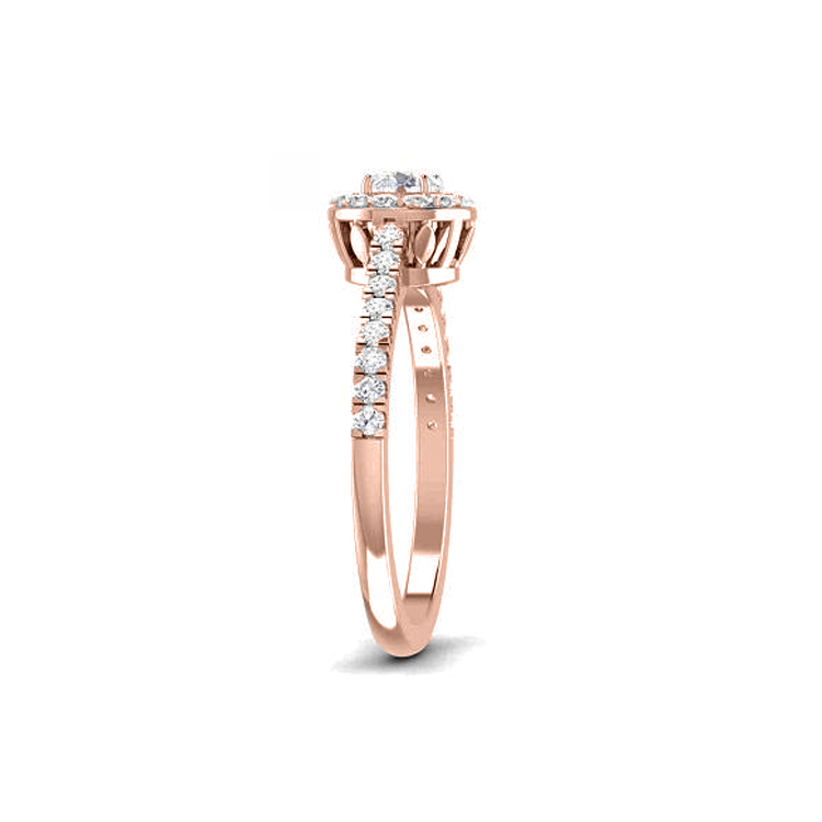 14K White Gold Diamond Engagement Ring-4