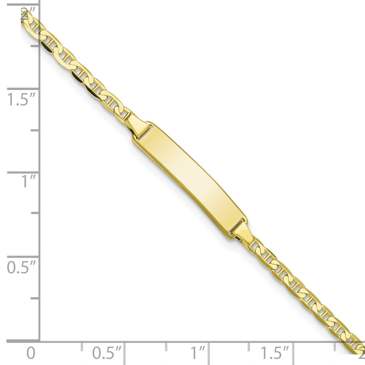 10k Flat Anchor Link ID Bracelet-2