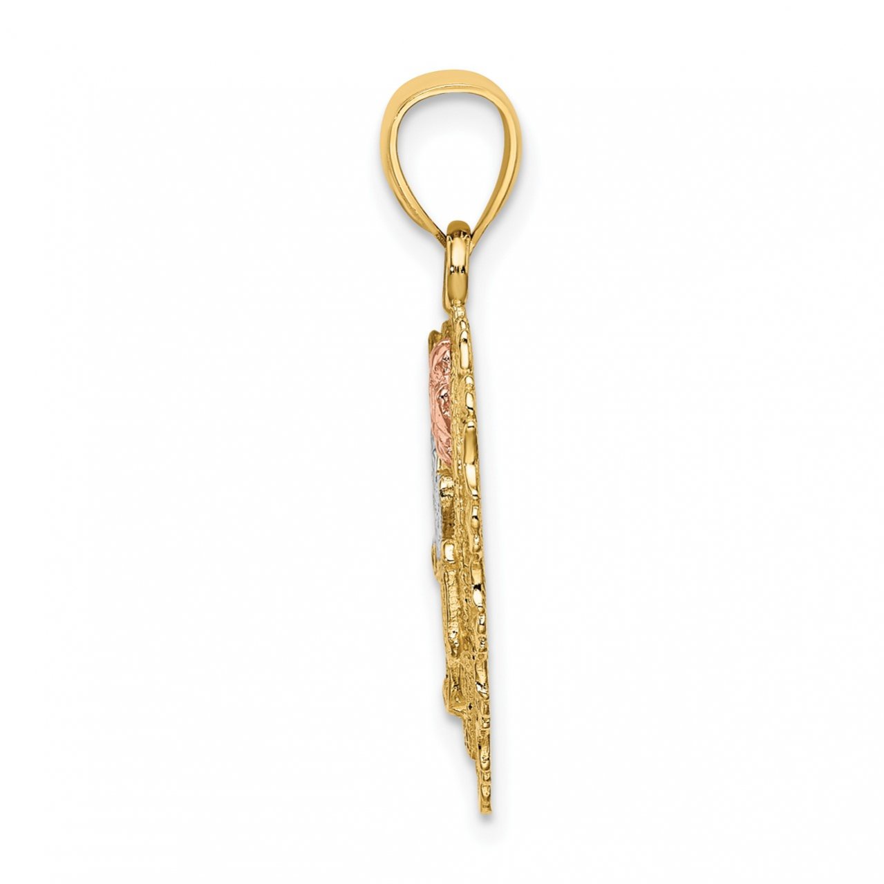 14k Two-tone with White Rhodium Heart I LOVE YOU Charm-1