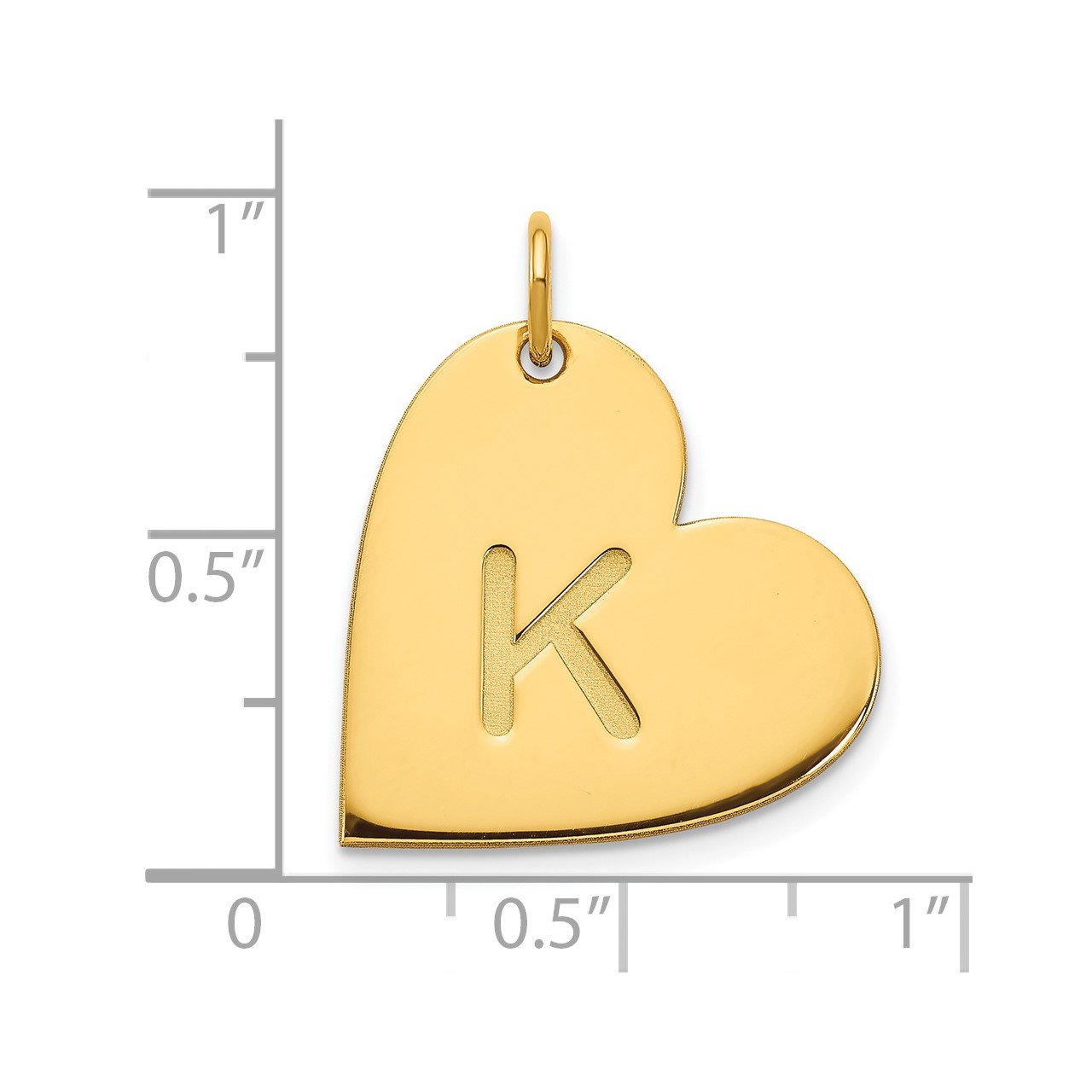 14K Initial Heart Charm-1
