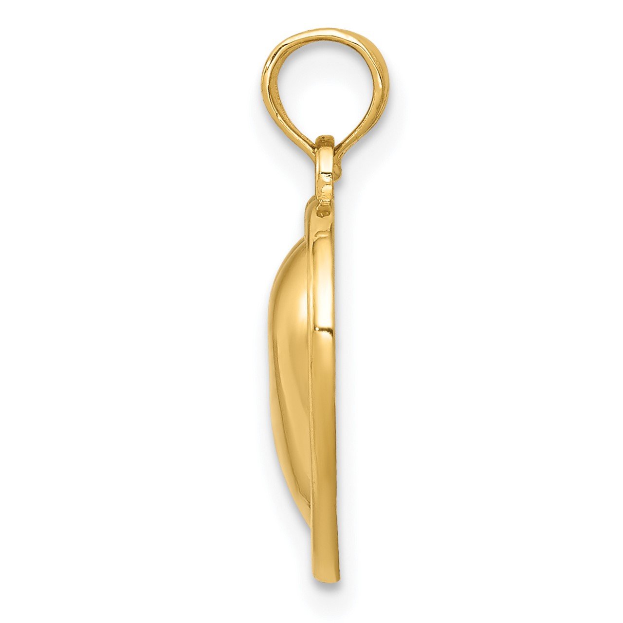 14k Polished Domed Heart Pendant-1