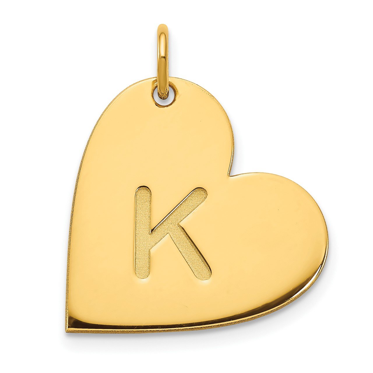 14K Initial Heart Charm