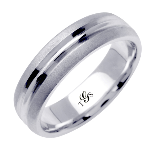 14k White Gold Wedding Band | The Gold Store