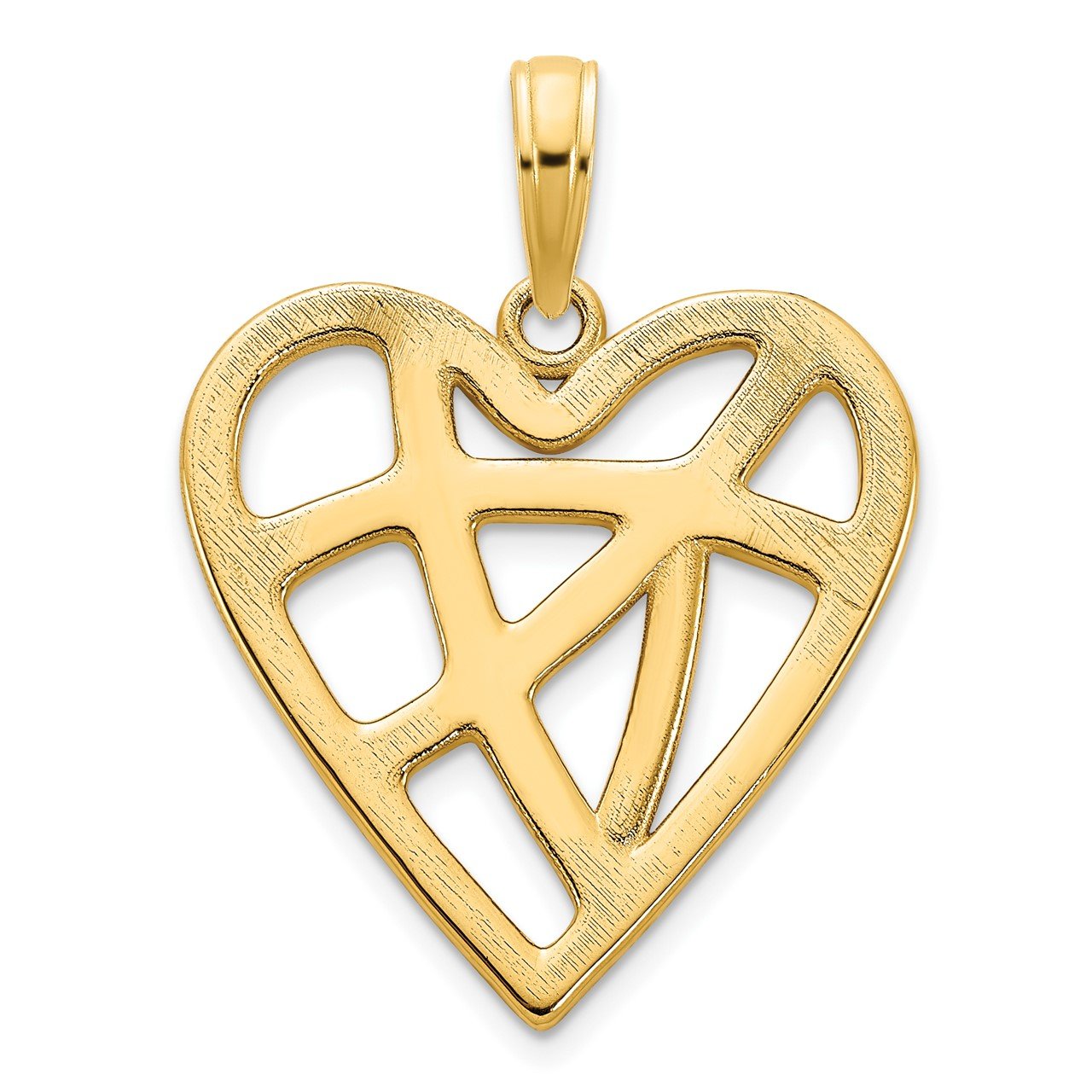 14k Fancy Heart Pendant-3
