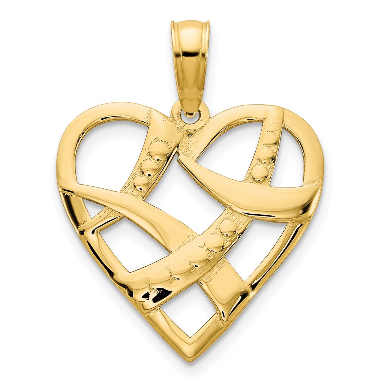 14k Fancy Heart Charm