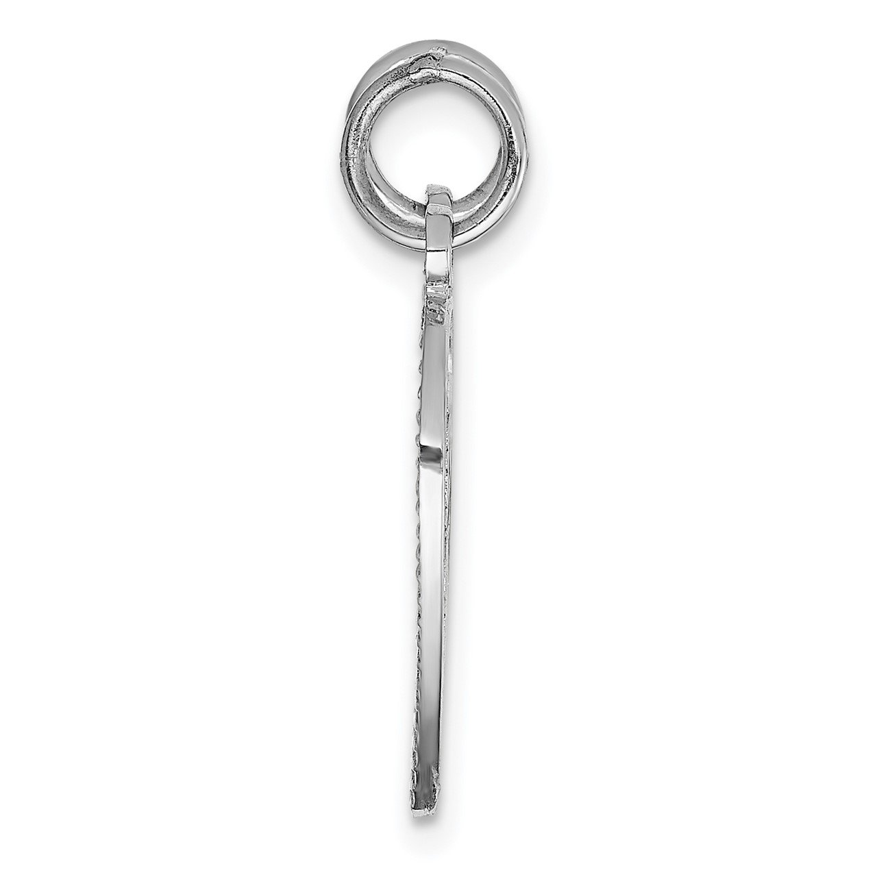 14k White Gold Polished BEST FRIEND Heart Pendant-1