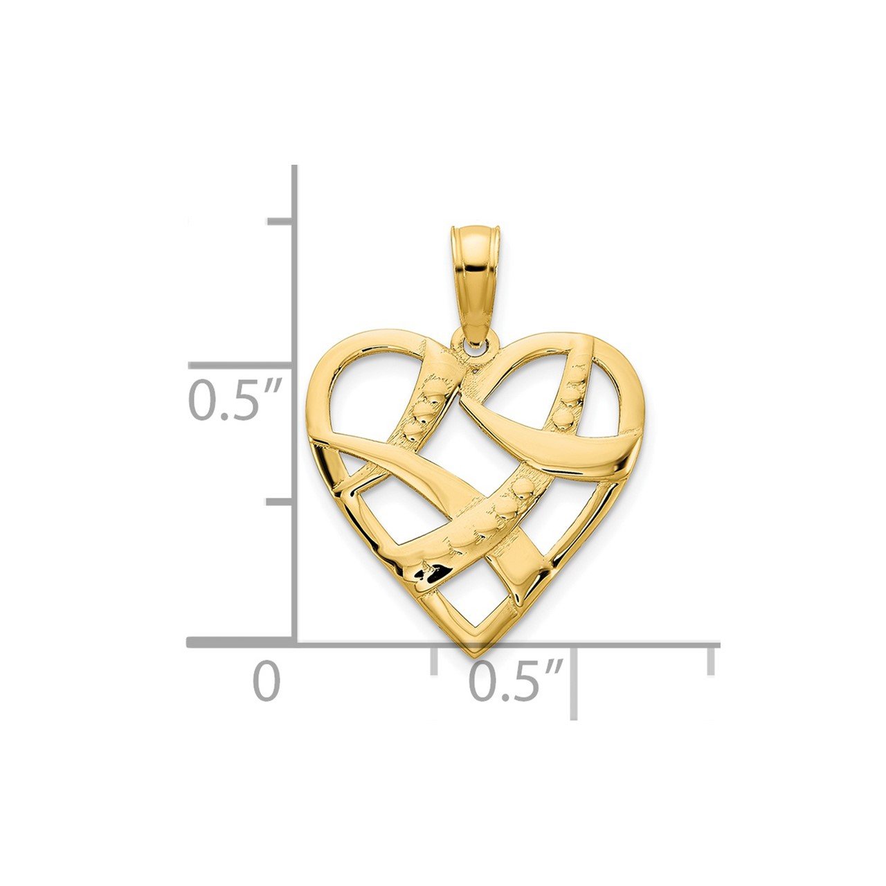 14k Fancy Heart Charm-2