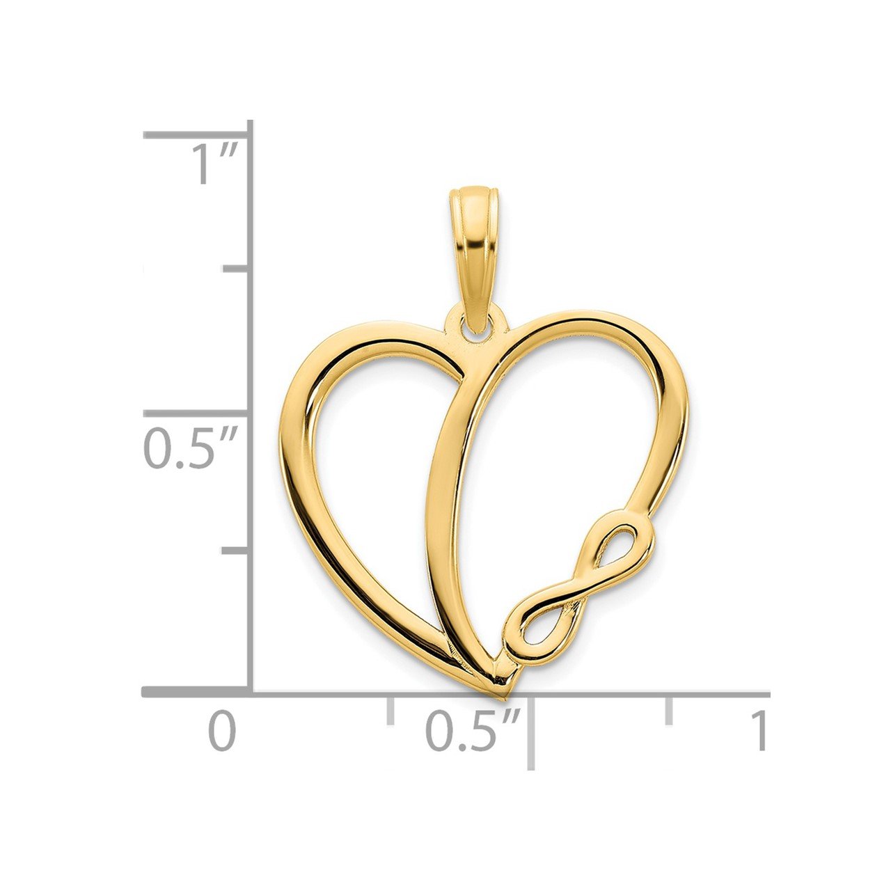 14ky Infinity Heart Charm-2