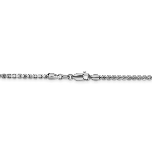 Leslie's 14K White Gold 2.5mm D/C Round Box Chain-2