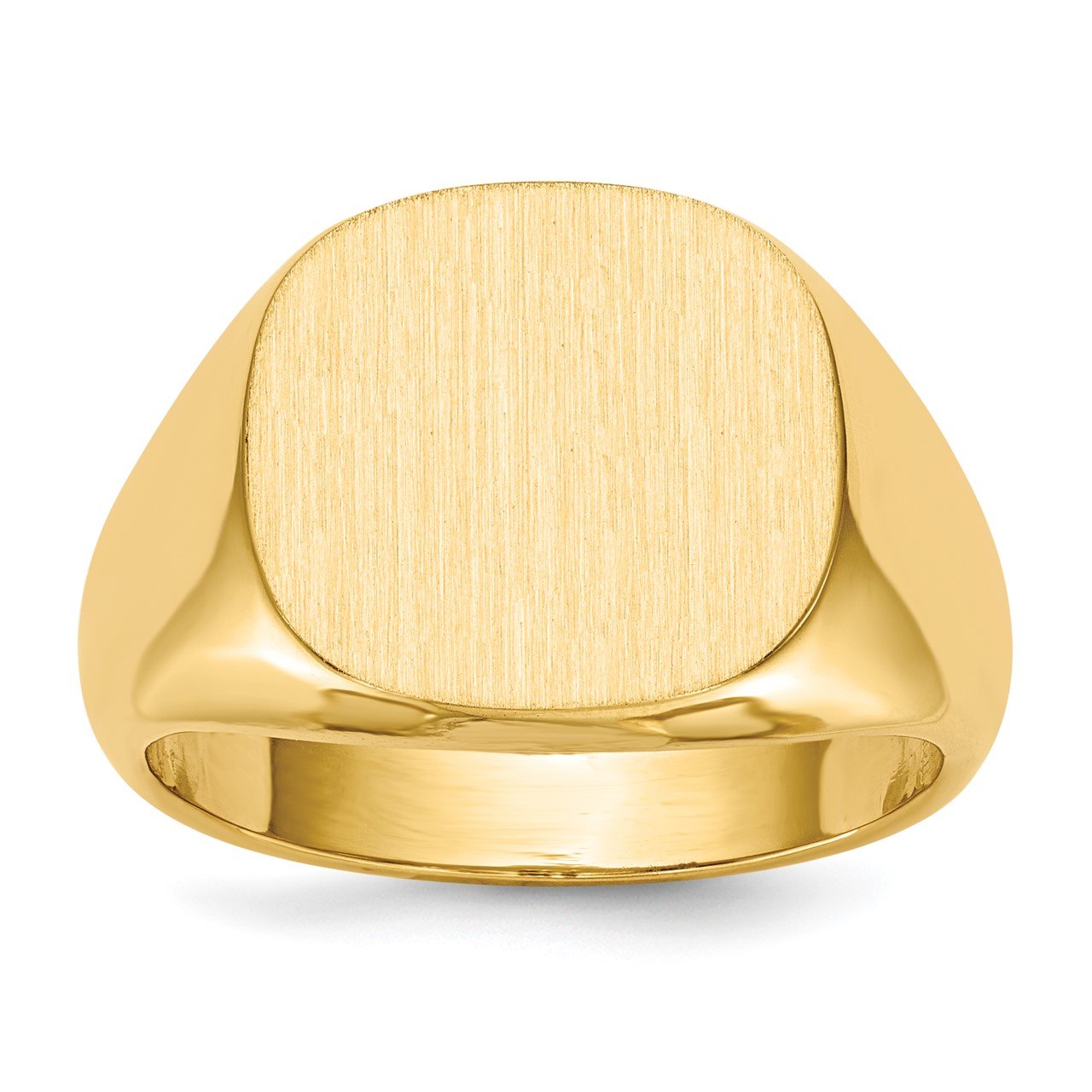 14k 13.5 x15.0mm Open Back Mens Signet Ring
