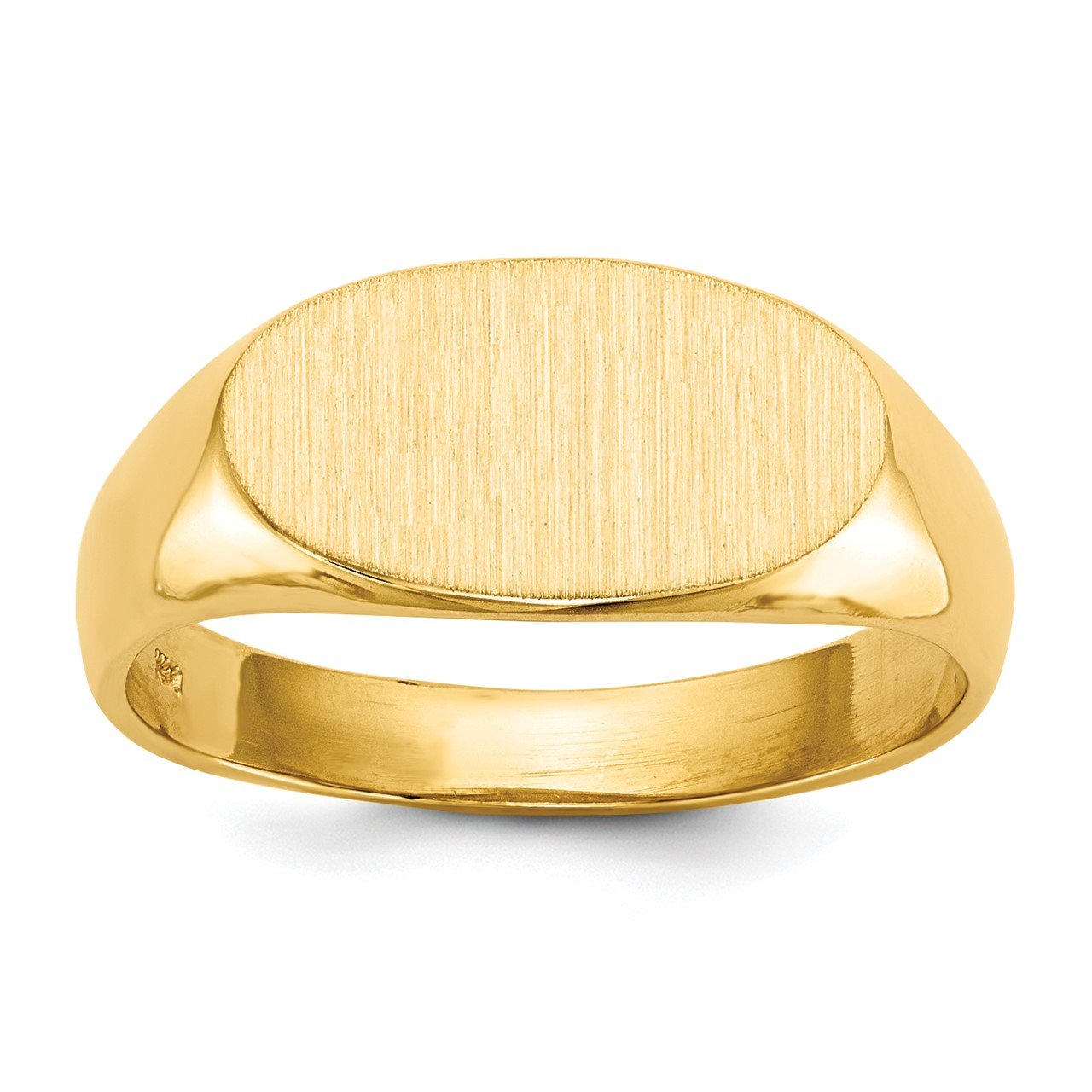 14k 7.0x13.5mm Open Back Signet Ring