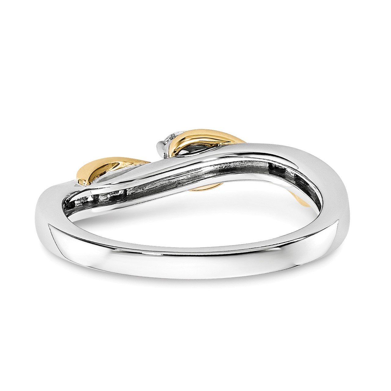 14k White and Yellow Gold Diamond Ring-3