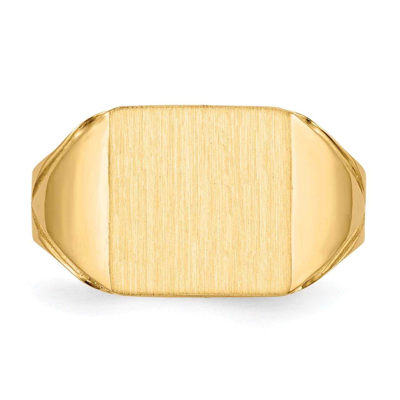 14k 12.0x12.0mm Open Back Men's Signet Ring-3