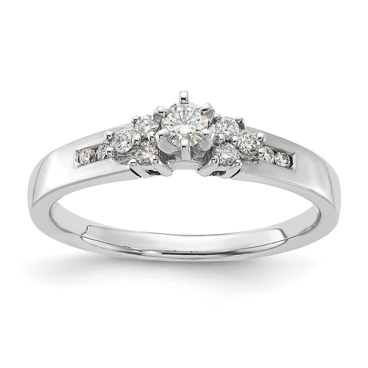 14k White Gold Petite .41ct Diamond Engagement Ring