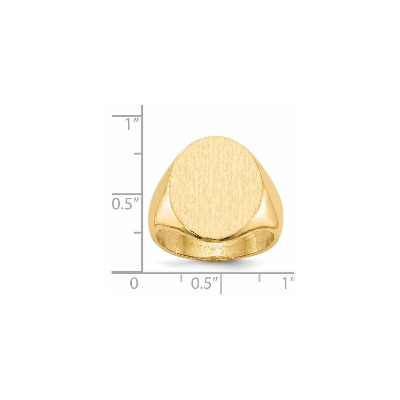 14k 20.5x16.0mm Closed Back Mens Signet Ring-4